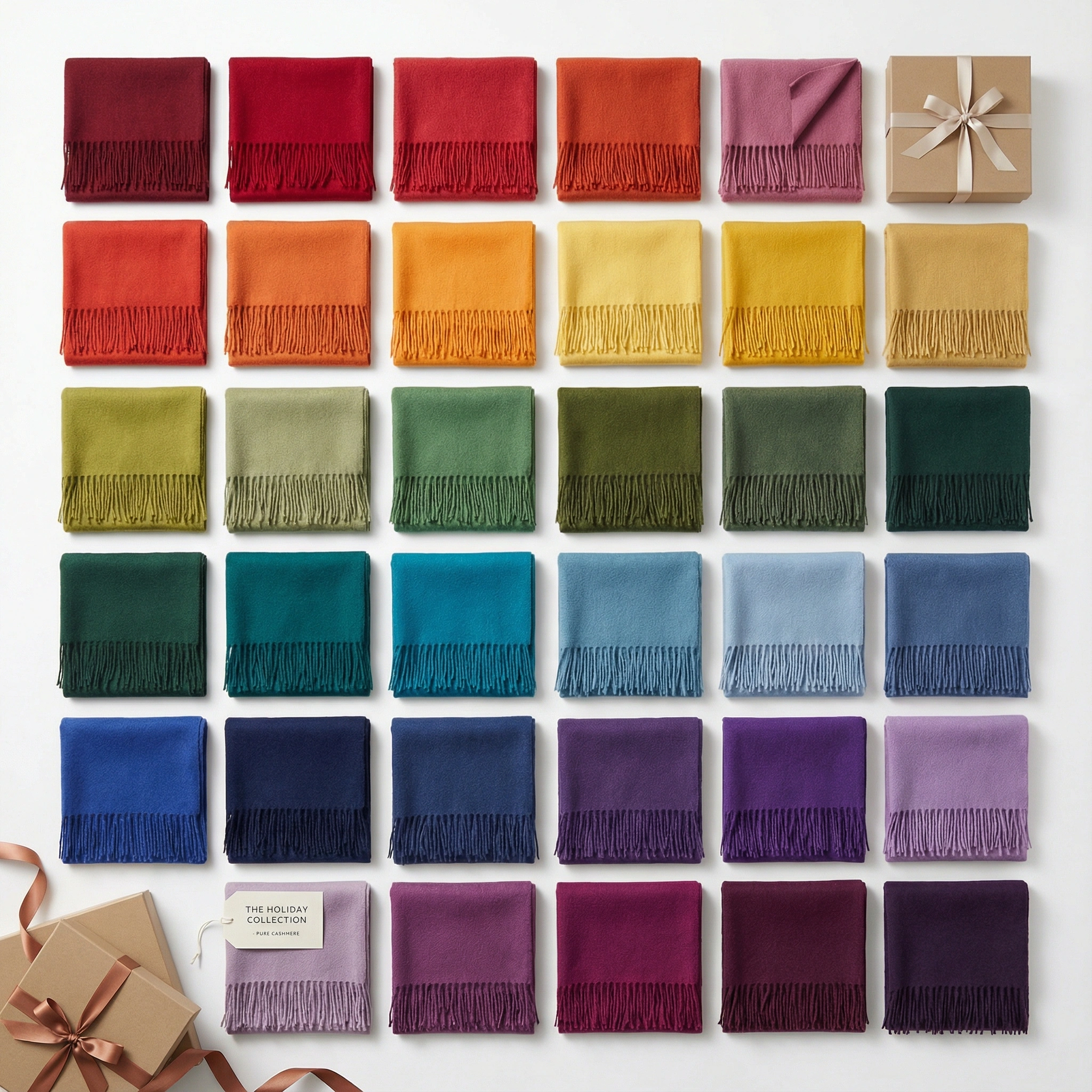 fashion cashmere scarves knolling