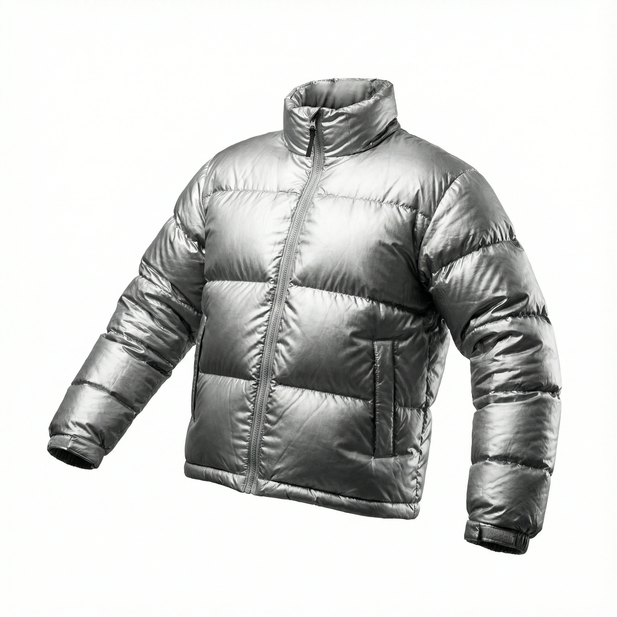fashion silver puffer jacket