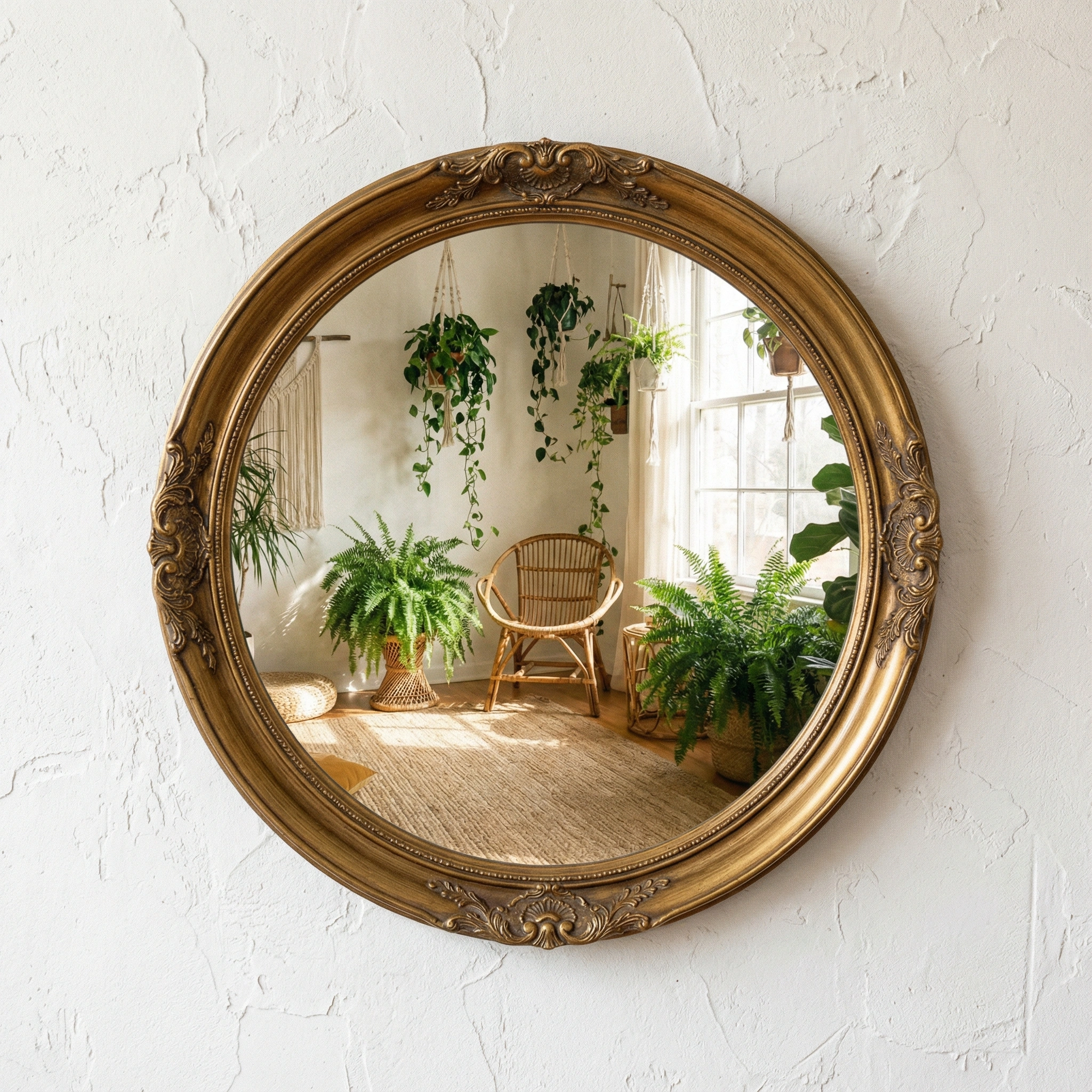furniture gold mirror reflection