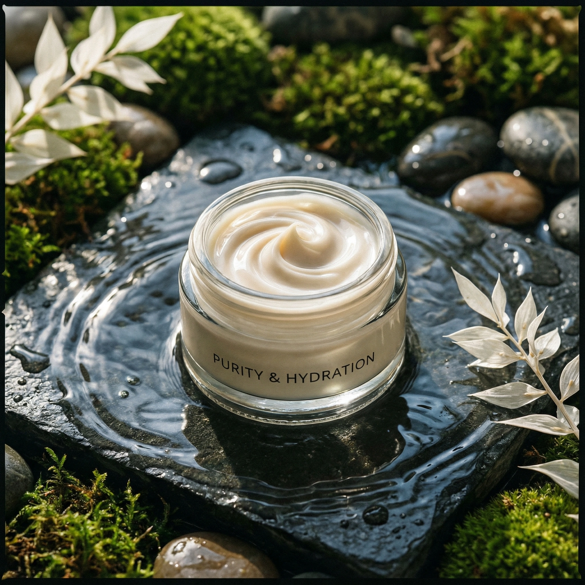 makeup face cream swirl