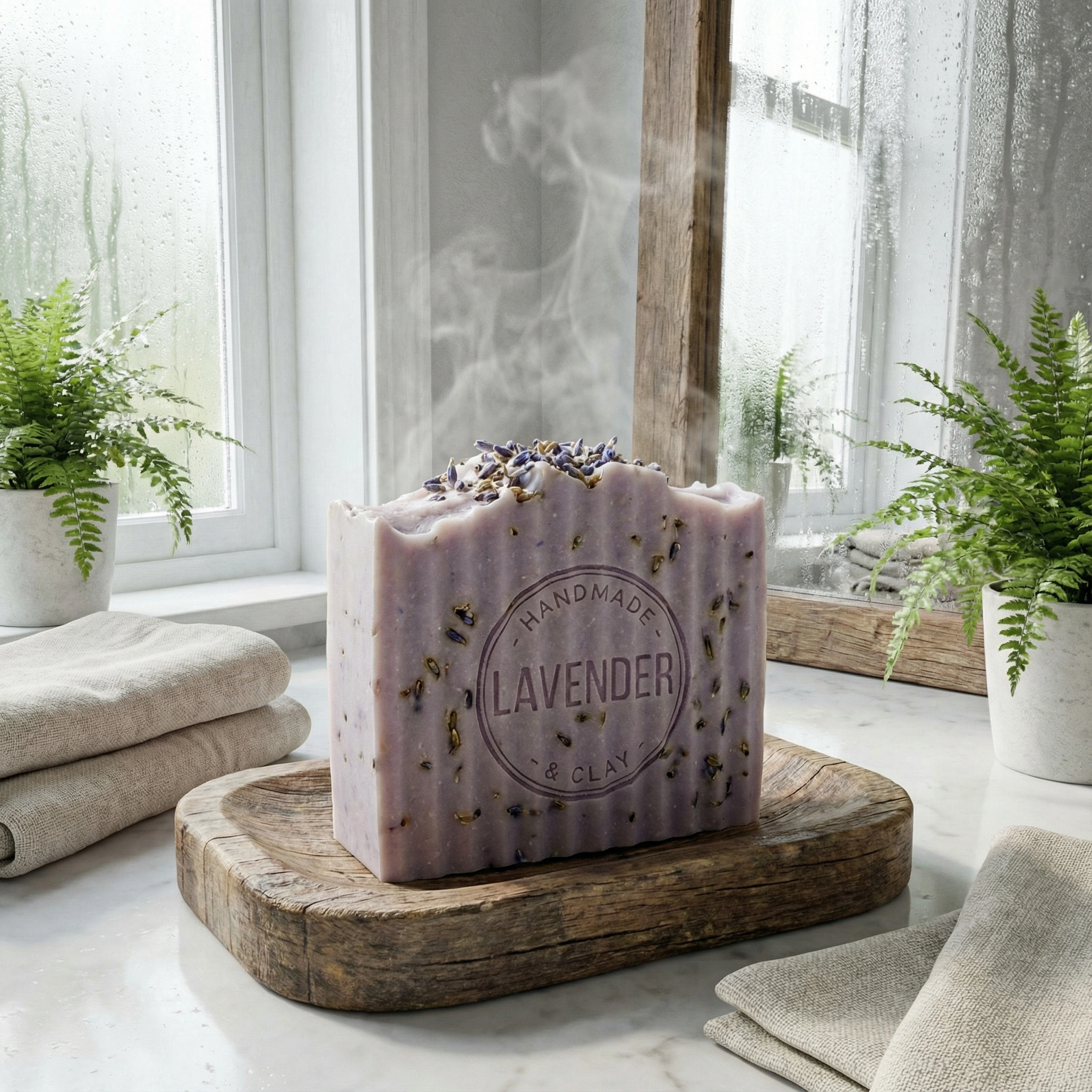 makeup soap lavender rustic